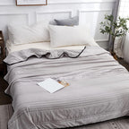 Bed Blanket | Cooling Smooth Woven Fabric | Hemmed Edges