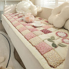 Sofa Cover | Quilted Floral Patchwork | Soft Microfiber Blend