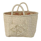 Storage Basket | Quilted Floral Microfiber | Side Carry Handles