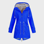 Rain Jacket | Long Waterproof & Breathable | Adjustable Hood