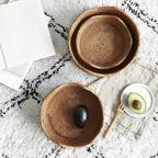 Storage Basket | Handwoven Rattan | Shallow Round Design
