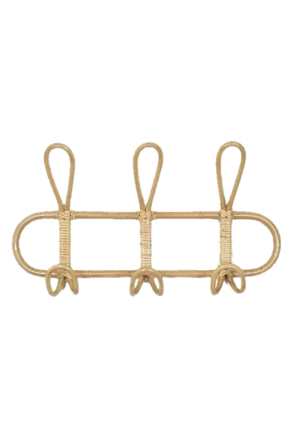 Wall-Mounted Hook | Woven Rattan | Curved Design