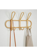 Wall-Mounted Hook | Woven Rattan | Curved Design