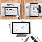Reading Magnifier | 5X Magnification & Dimmable LED | Foldable