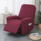 Recliner Chair Cover | Soft Microfiber & Side Pocket | Machine Washable