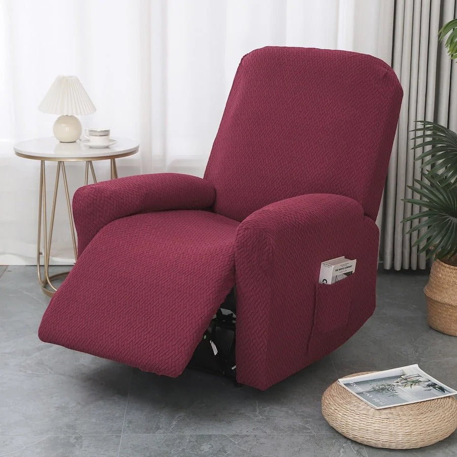 Recliner Chair Cover | Soft Microfiber & Side Pocket | Machine Washable