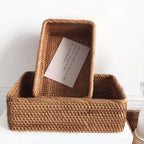 Storage Basket | Hand-Woven Rattan | Open Top
