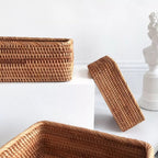 Storage Basket | Hand-Woven Rattan | Open Top