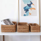 Storage Basket | Hand-Woven Rattan | Open Top