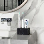 Toothbrush Holder | Matte Resin Marble Swirl | Multi-Slot