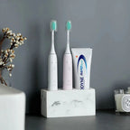Toothbrush Holder | Matte Resin Marble Swirl | Multi-Slot