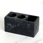 Toothbrush Holder | Matte Resin Marble Swirl | Multi-Slot