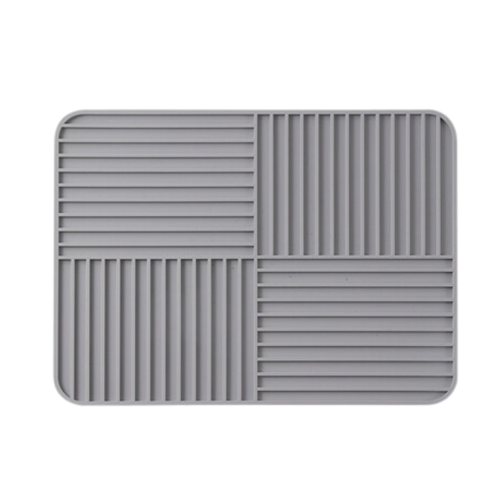Dish Drying Mat | Ridged Anti-Slip Silicone | Foldable