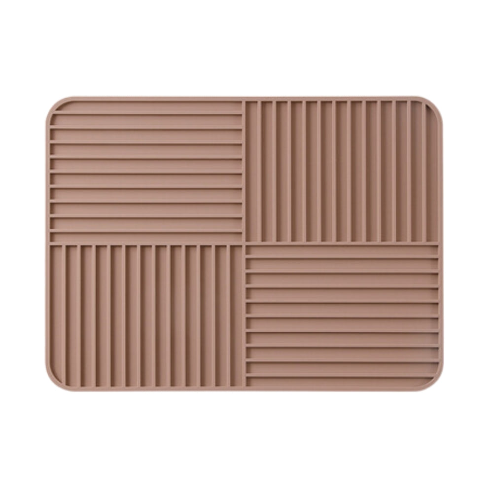 Dish Drying Mat | Ridged Anti-Slip Silicone | Foldable