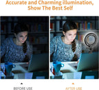 Ring Light | Clip-On & Adjustable 3200–6500K | Clamp & Flexible Tripod