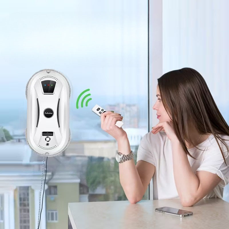 Robotic Window Cleaner | Remote Control & Cleaning Pads | Oval Design