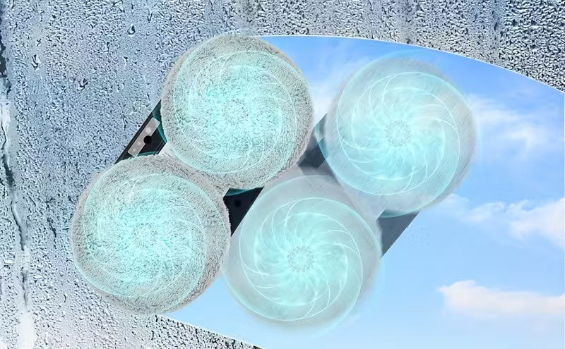Robotic Window Cleaner | Remote Control & Cleaning Pads | Oval Design