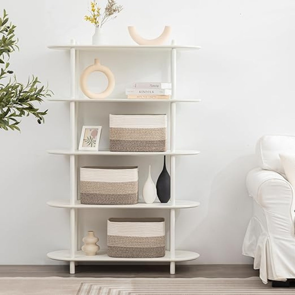 Storage Basket | Coiled Cotton Rope | Side Handles