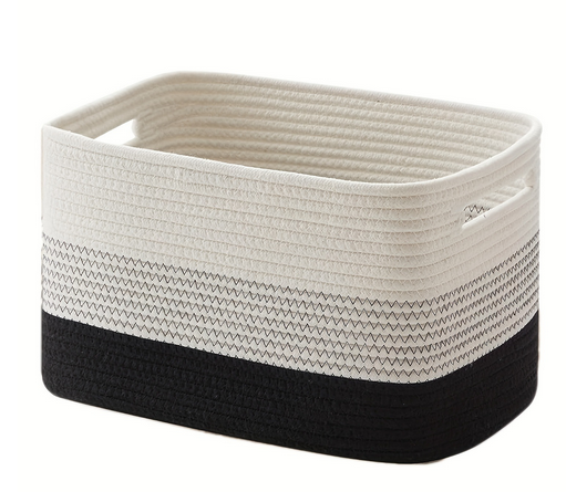 Storage Basket | Coiled Cotton Rope | Side Handles
