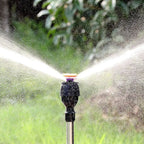 Garden Sprinkler | Rotating Multi-Nozzle Head | Foldable Tripod Stand