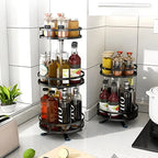 Rotating Organizer | Metal Frame & 360° Swivel | 3-Tier