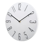 Wall Clock | Flat Round Face | Rear Mounting Hook