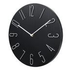 Round Wall Clock | Silent No-Ticking & Wood-Grain Dial