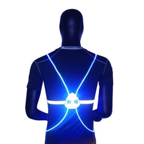 Safety Vest | 360° Fiber-Optic LED & Adjustable Quick-Release | One Size Fits All