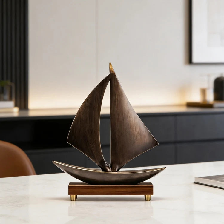 Sailboat Sculpture | Nautical-Themed Tabletop Accent