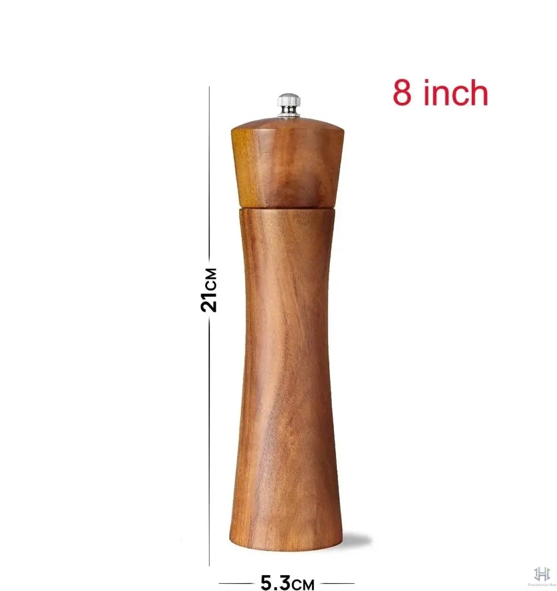 Salt & Pepper Grinder | Acacia Wood & Adjustable Ceramic Mill | Sold Individually