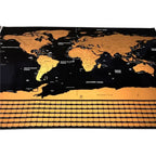Scratch-Off World Map | Gold Foil & Colorful Countries