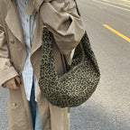 Shoulder Bag | Soft Suede, Wide Strap & Zipper Closure