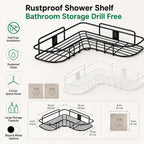 Shower Shelf | Corner Rustproof & Adhesive Mount