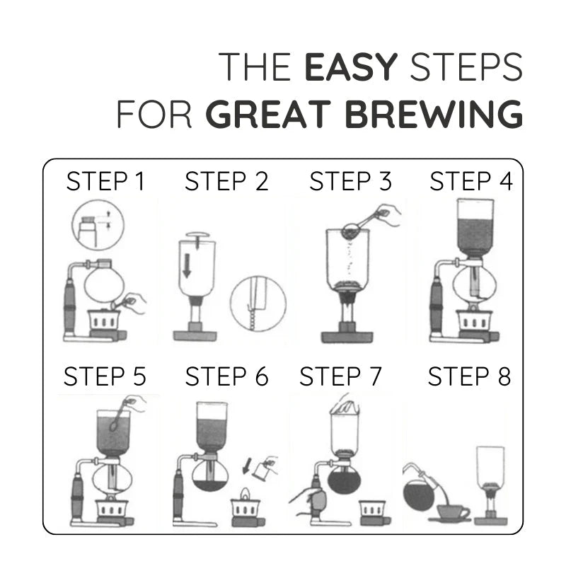 Siphon Coffee Maker | Vacuum Brewing & Heat-Resistant Borosilicate Glass