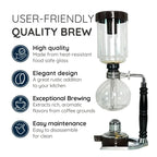 Siphon Coffee Maker | Vacuum Brewing & Heat-Resistant Borosilicate Glass