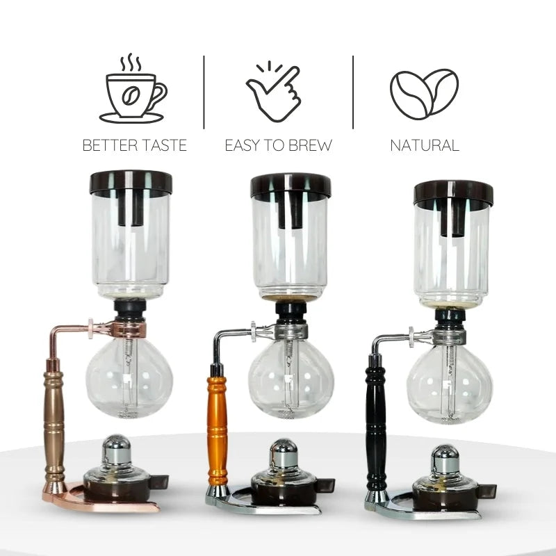 Siphon Coffee Maker | Vacuum Brewing & Heat-Resistant Borosilicate Glass
