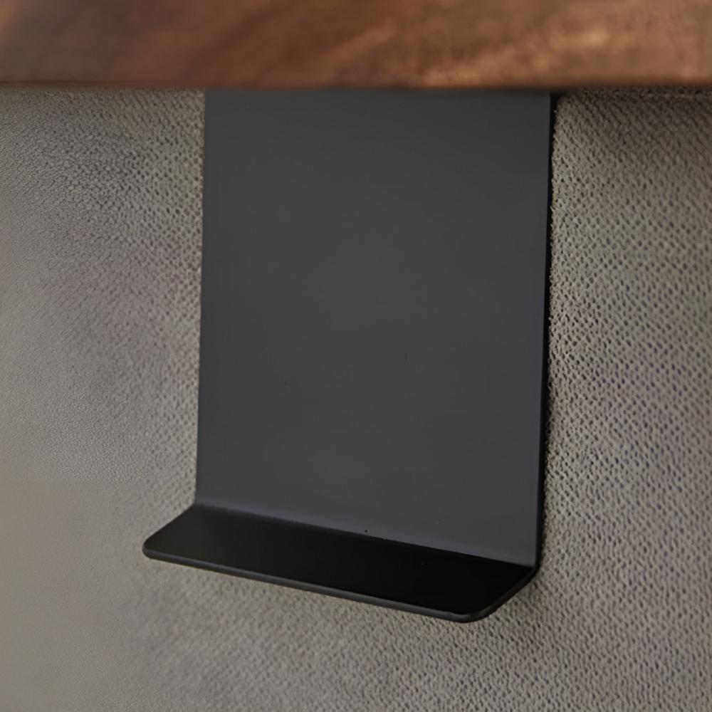 Sofa Armrest Tray | Solid Wood & Adjustable Clip-On | 12 in Diameter