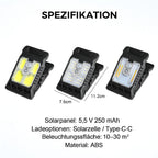 Solar Clip Light | Motion Sensor, USB-C & Weatherproof