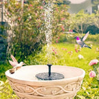 Solar Fountain | Self-Starting & Interchangeable Nozzles | 45 cm Spray Height