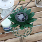 Solar Garden Lantern | Cylindrical Metal-Framed Housing | Hanging Design