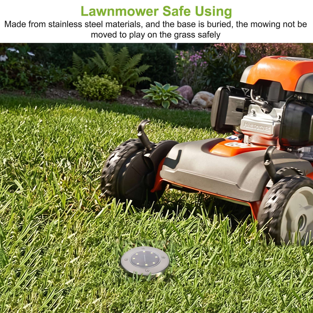 Solar Ground Lights | Flush-Mount & Solar Powered | 4-Pack