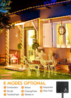 Solar Rope Lights | Waterproof & 8 Lighting Modes | 72 Ft