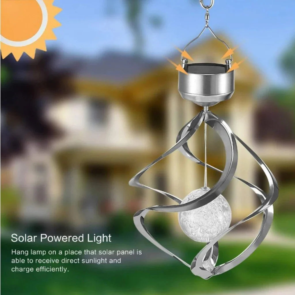 Solar Wind Chime | Color-Changing LED Lights & Wind Spinner