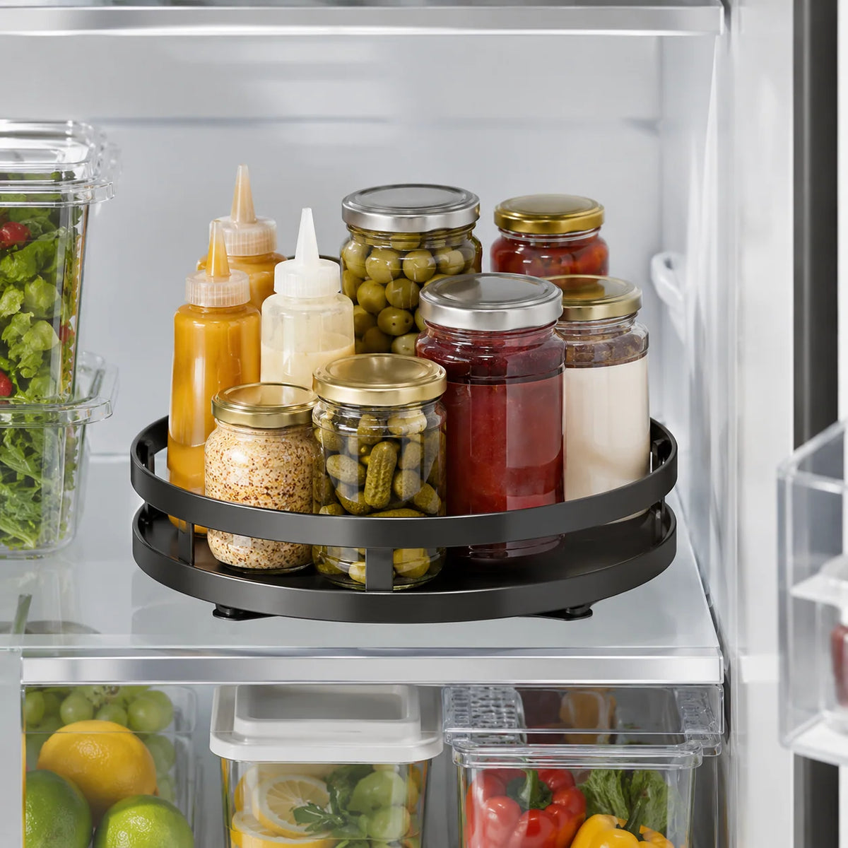 Spice Rack | 360° Rotating Multi-Tier Organizer | Holds 10–20+ Jars