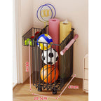 Sports Storage Cart | Vertical Space-Saving & Locking Casters