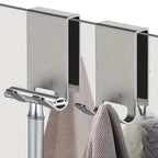 Shower Door Hooks | Slim Over-the-Door | Polished Stainless Steel