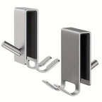 Shower Door Hooks | Slim Over-the-Door | Polished Stainless Steel