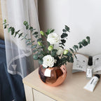 Flower Vase | Stainless Steel & Rounded Body