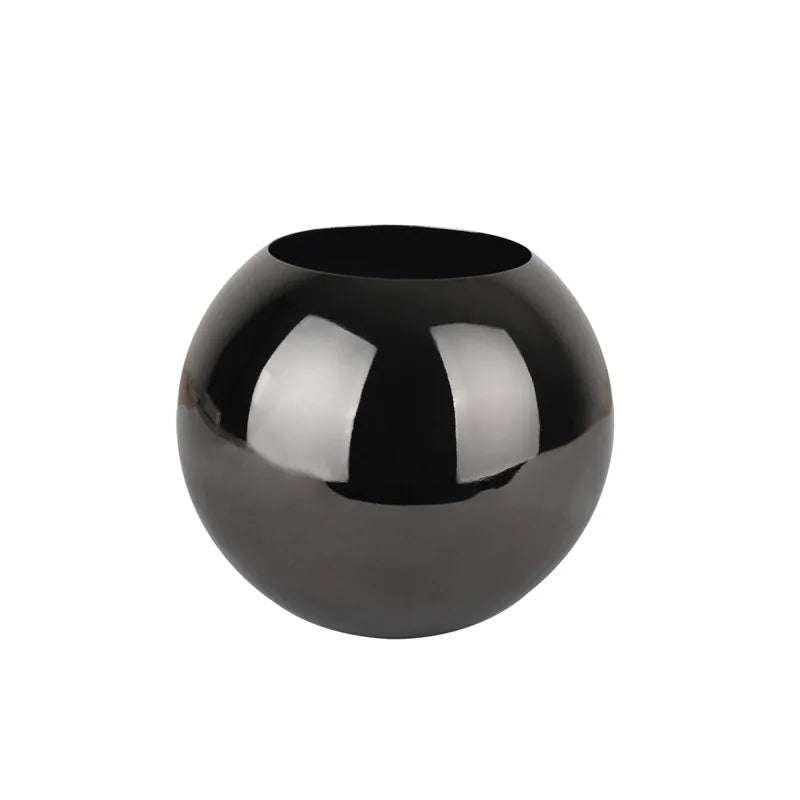 Flower Vase | Stainless Steel & Rounded Body