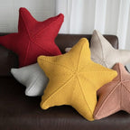Accent Pillow | Hand-Knitted Starfish Design | 20 x 20 in